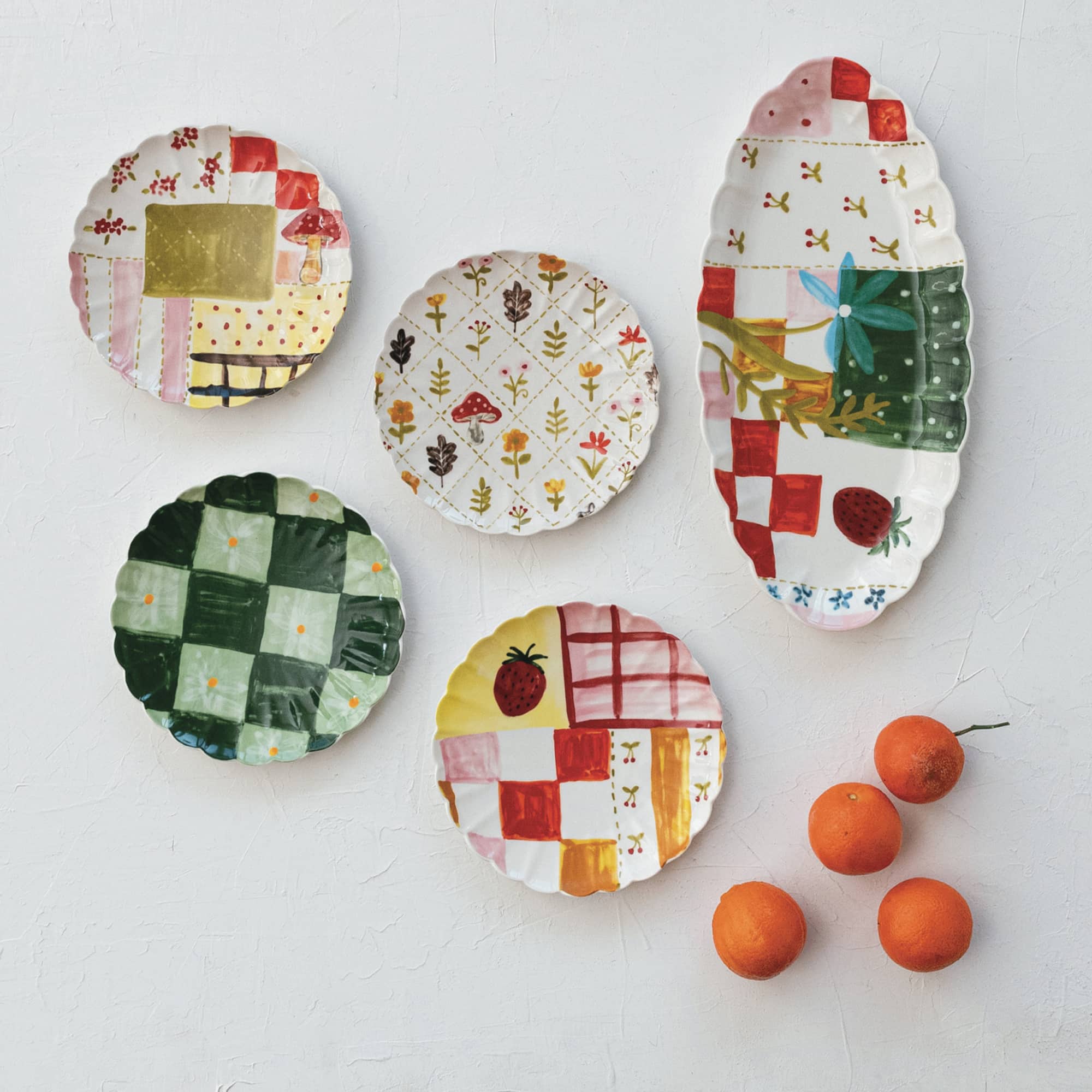 Hello Honey® 7.75" Artisan's Canvas Stoneware Plate Collection Set
